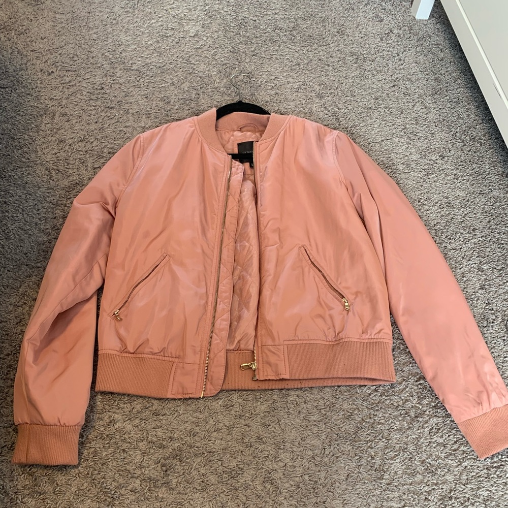 Dynamite Pink Bomber Jacket